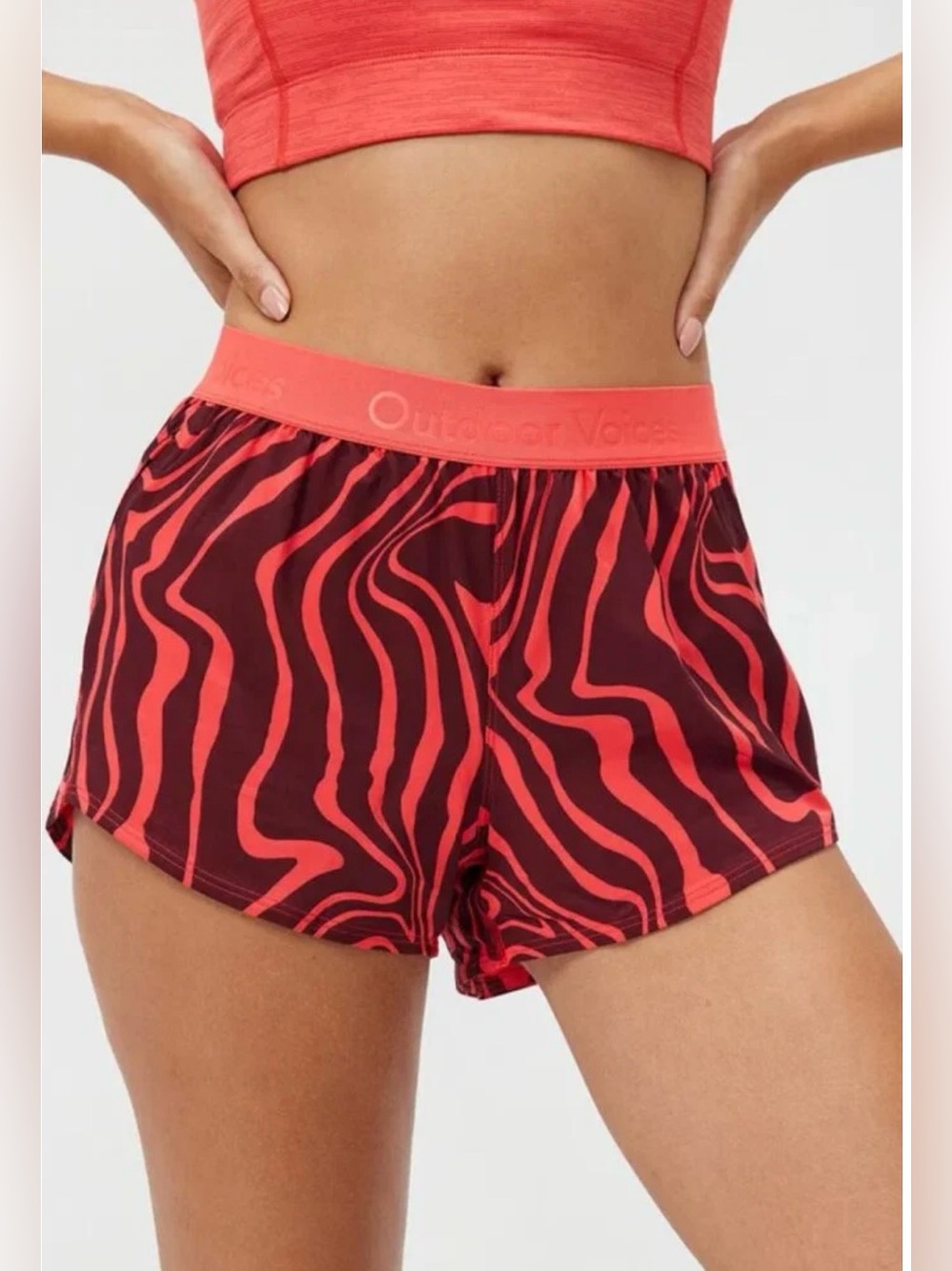 Outdoor Voices Relay 3” Shorts | XL | Poppy Swirl Print | Like New